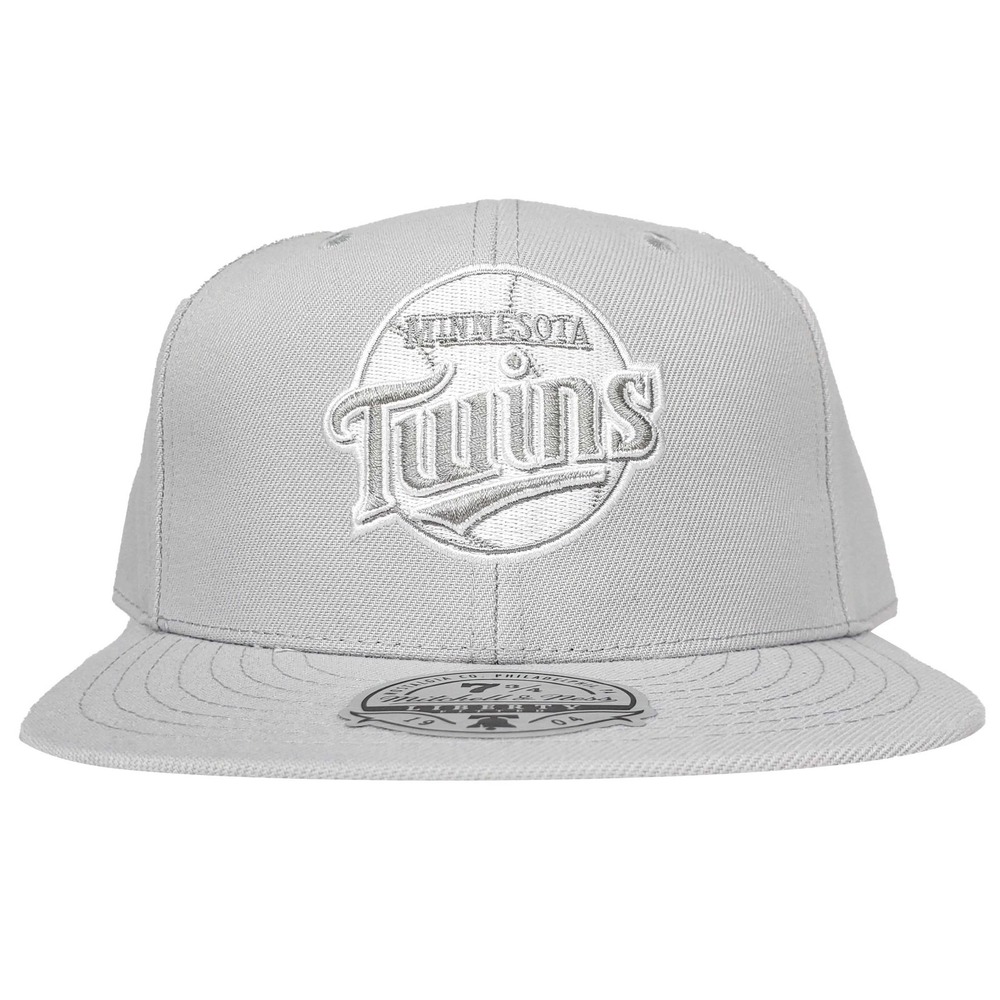 Minnesota Twins Mitchell & Ness MLB Fitted 7 3/4 Liberty Fit Hat Cap Gray NWT